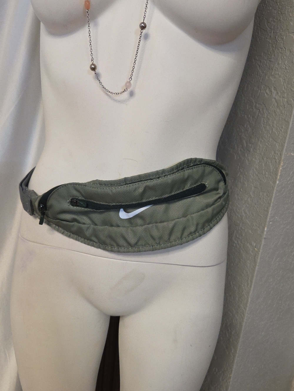 Nike Olive Green Fanny Pack with White Swoosh